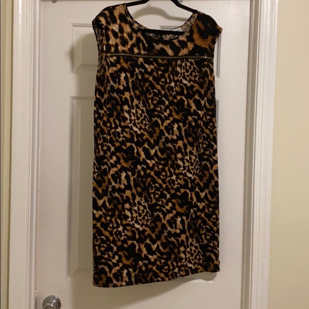 Leopard print cocktail dress